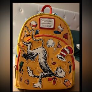 Loungefly Dr. Seuss Cat in the Hat Falling Icons Mini Backpack